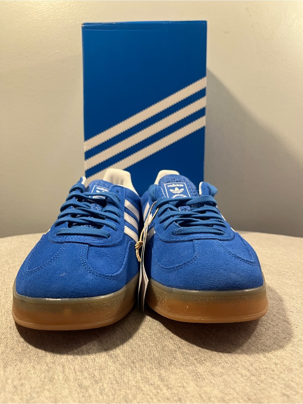 Adidas Originals Gazelle Indoor "Blue Bird" White Gum Men's Shoe Size 10.5 JI206 - Picture 3 of 12